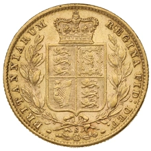1878 Gold Sovereign Coin Queen Victoria Young Head Shield Back Sydney