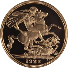 1982 Proof Gold Sovereign 4 Coin Set Boxed
