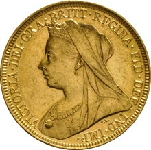 1896 Gold Sovereign Coin Queen Victoria Old Head Melbourne