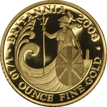 2008 Proof 1/10oz Gold Britannia Coin
