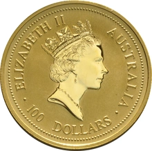 1994 Australian Kangaroo Gold Nugget Coin 1oz