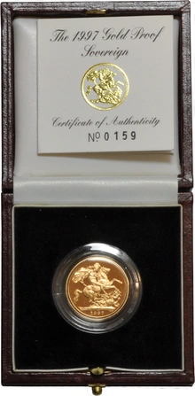 1997 Proof Gold Sovereign Boxed