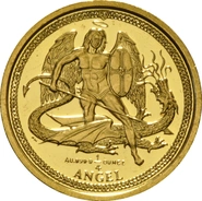 2010 Piedfort 1/4 (1/2oz) Isle of Man Angel Gold Coin