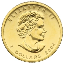 2004 1/10oz Canadian Maple Leaf Gold Coin