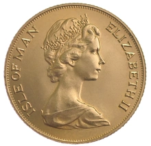 1973 Isle of Man Gold Half Sovereign Elizabeth II Decimal Head