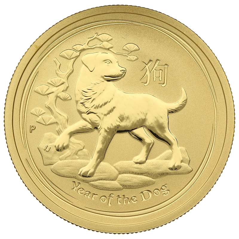 2018 Perth Mint Half Ounce Year of the Dog Gold Coin