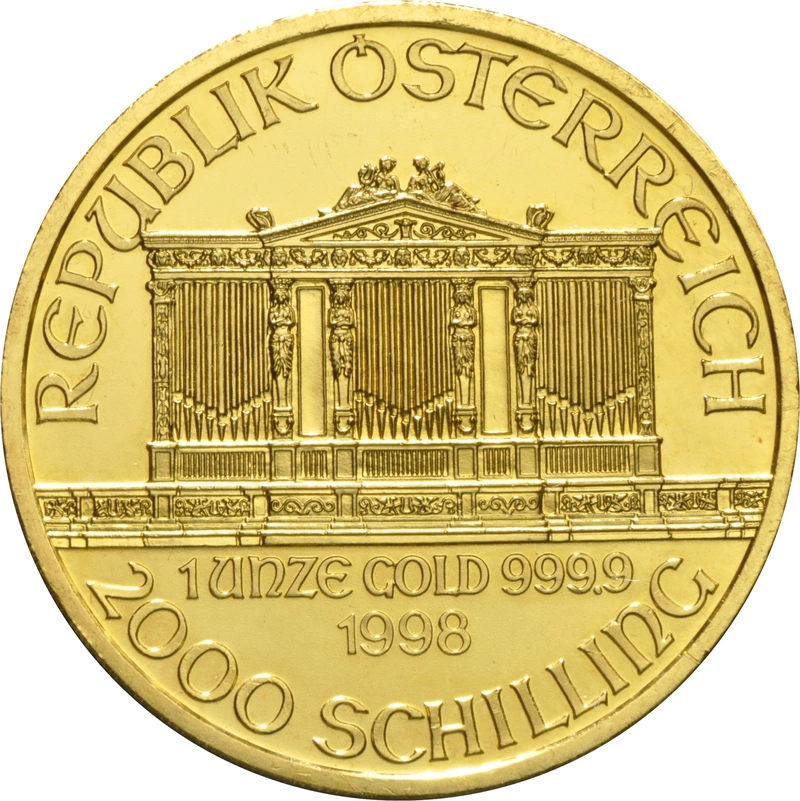 1998 Austrian Gold Philharmonic Coin 1oz