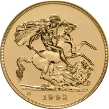 1993 Gold £5 Coin Brilliant Uncirculated Boxed
