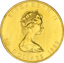 1980 Canadian Maple Leaf Gold Coin 1oz