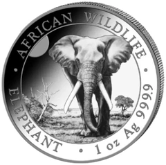 Somalian African Wildlife Silver Coins