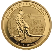 2014 Australian Kangaroo Gold Nugget Coin 1oz