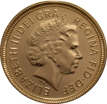 2005 Gold Half Sovereign Elizabeth II Fourth Head