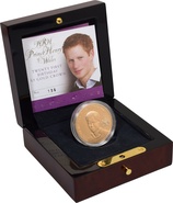 2005 - Gold Five Pound Proof Coin, HRH Prince Henry of Wales Twenty First Birthday
