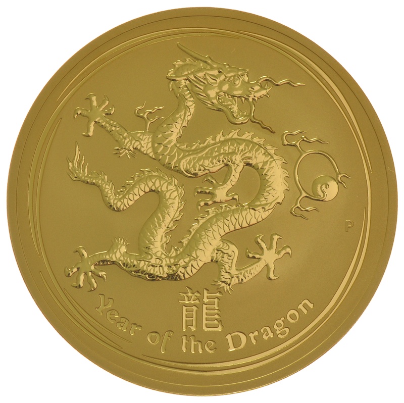 2012 10oz Year of the Dragon Lunar Gold Coin