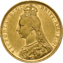 1893 Gold Sovereign - Victoria Jubilee Head - M