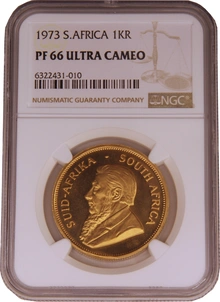 1973 Proof Krugerrand Gold Coin 1oz NGC PF66