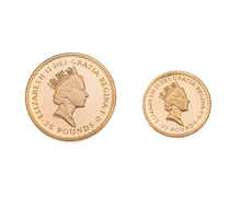 1987 Proof Gold Britannia 2 Coin Set Boxed
