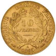 French 10 Francs Gold Coin Ceres Third Republic