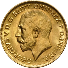 1914 Gold Half Sovereign George V