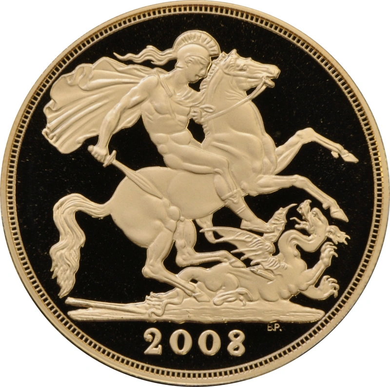 2008 Proof Gold £5 Coin Quintuple Sovereign