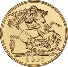 2008 Gold £5 Coin Brilliant Uncirculated Boxed