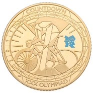 2011 Proof Gold £5 Coin Quintuple Sovereign Countdown to London Olympics Cycling