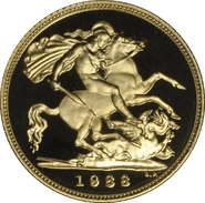 1988 Proof Gold Half Sovereign Elizabeth II Third Head