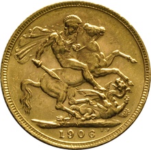 1906 Gold Sovereign - King Edward VII - M
