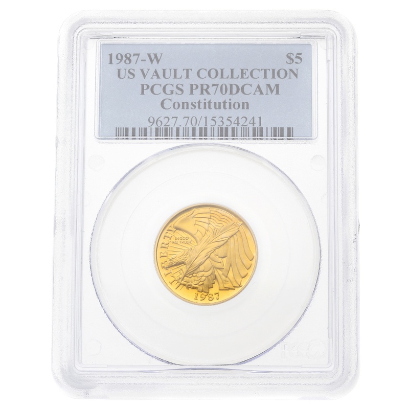 1987 Proof Bicentenary of the Constitution - American Gold Commemorative $5 PCGS PF69