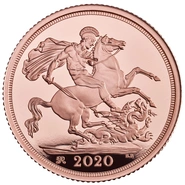 2020 Gold Sovereign Coin Elizabeth II Fifth Head Proof