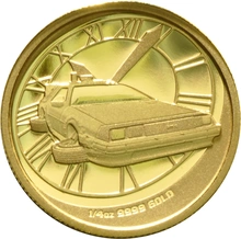Perth Mint 2015 Back to the Future Delorean 1/4oz Gold Proof Coin Boxed