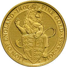 2016 1/4oz Lion of England Gold Coin Queen's Beasts