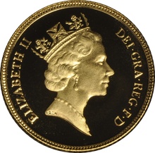 1988 Gold Half Sovereign Elizabeth II Third Head - Proof no box