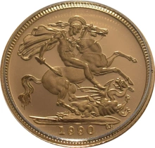 1990 Proof Gold Half Sovereign Elizabeth II Third Head