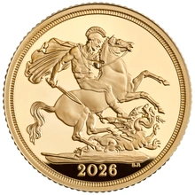 2026 Proof Gold Sovereign Coin Boxed