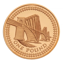 2004 Proof Gold 1 Pound Coin Forth Railway Bridge