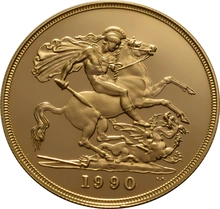 1990 Proof Gold Sovereign 4 Coin Set Boxed