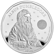 2023 25th Anniversary of Harry Potter - Dumbledore 2oz Proof Silver Coin Boxed