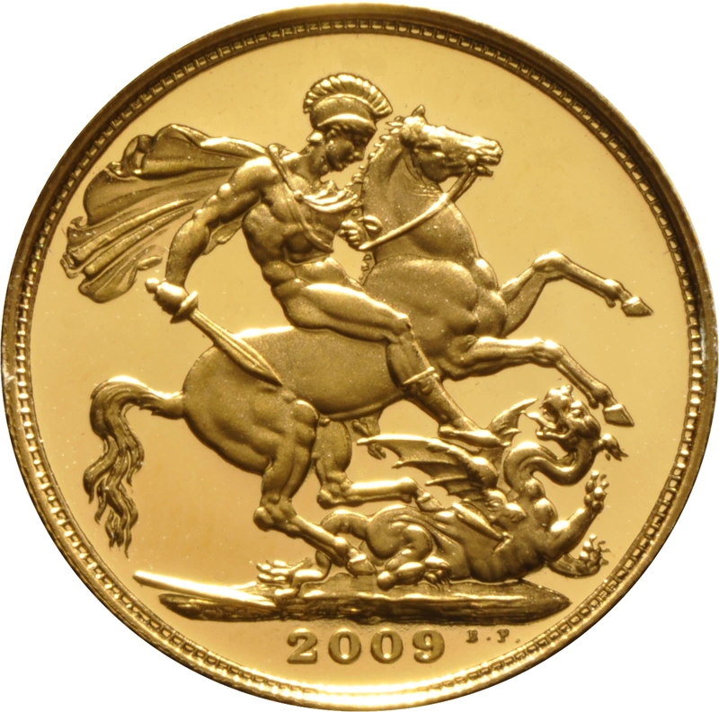 2009 Proof Gold Sovereign Coin Elizabeth II Fourth Head