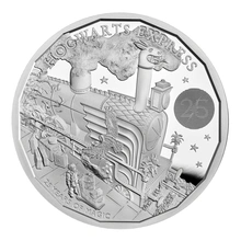 2022 Proof 1oz 25th Anniversary of Harry Potter Silver Coin Hogwarts Express Boxed
