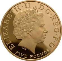 2008 Proof Gold Crown £5 Coin Queen Elizabeth I Boxed