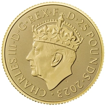 2023 King Charles III Coronation Gold Coin £25 1/4oz