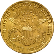 1896 $20 Double Eagle Liberty Head Gold Coin, Philadelphia