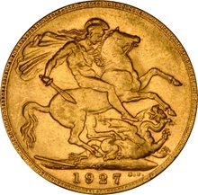 1927 Gold Sovereign Coin George V Perth