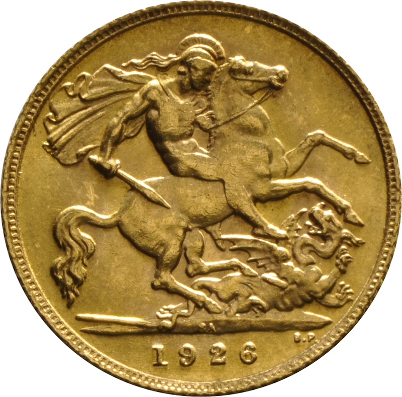 1926 Gold Half Sovereign - King George V - SA