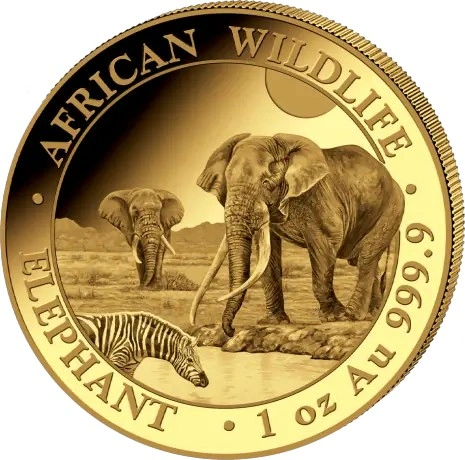 2026 1oz African Wildlife Elephant Gold Coin