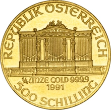 1991 1/4oz Austrian Gold Philharmonic Coin