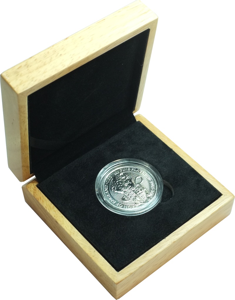 Boxed 1oz Platinum Coin, The Lion - Queen's Beast