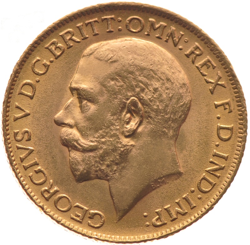 1921 Gold Half Sovereign