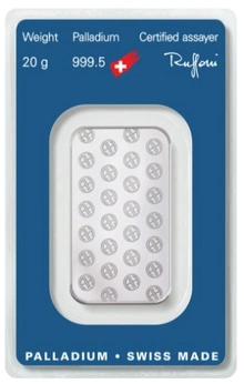 20g Palladium Bar Argor-Heraeus